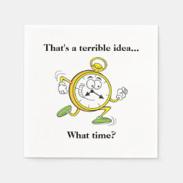 Servilleta De Papel Funny Cocktail Napkin - ¿A qué hora?