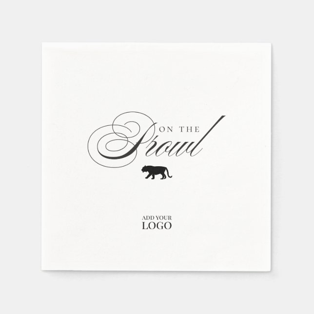 Servilleta De Papel Funny Cougar On the Prowl Bar Restaurant Cocktail (Anverso)