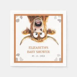 Servilleta De Papel Funny Cow Baby Shower