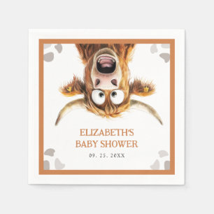 Servilleta De Papel Funny Cow Baby Shower