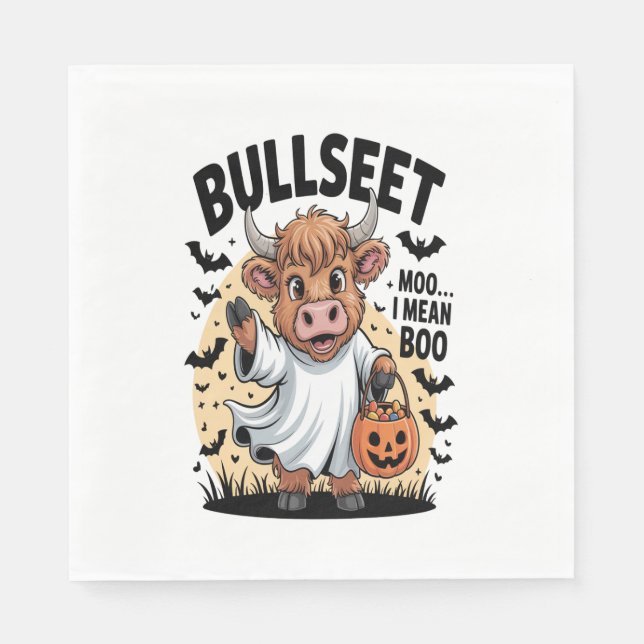 Servilleta De Papel Funny Cow Halloween (Anverso)