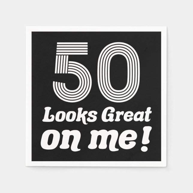 Servilleta De Papel Funny cumpleaños 50 para ella (Anverso)