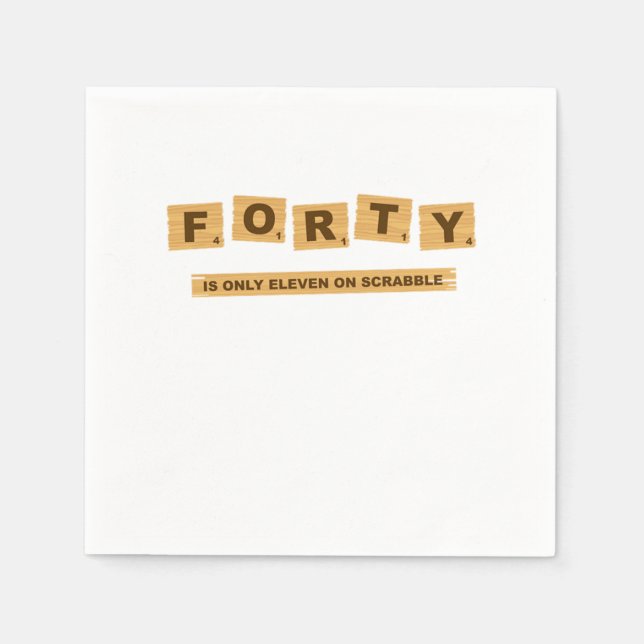 Servilleta De Papel Funny década de 1980 40 años 40 años (Anverso)