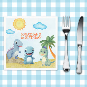Servilleta De Papel Funny Dinosaurs, Boy's birthday