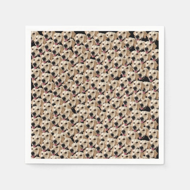 Servilleta De Papel Funny Dog Personalizado del partido de cumpleaños  (Anverso)