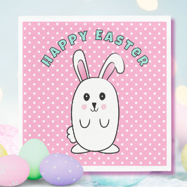 Servilleta De Papel Funny Easter Bunny Personalizado Pink White Blue C