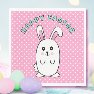 Servilleta De Papel Funny Easter Bunny Personalizado Pink White Blue C