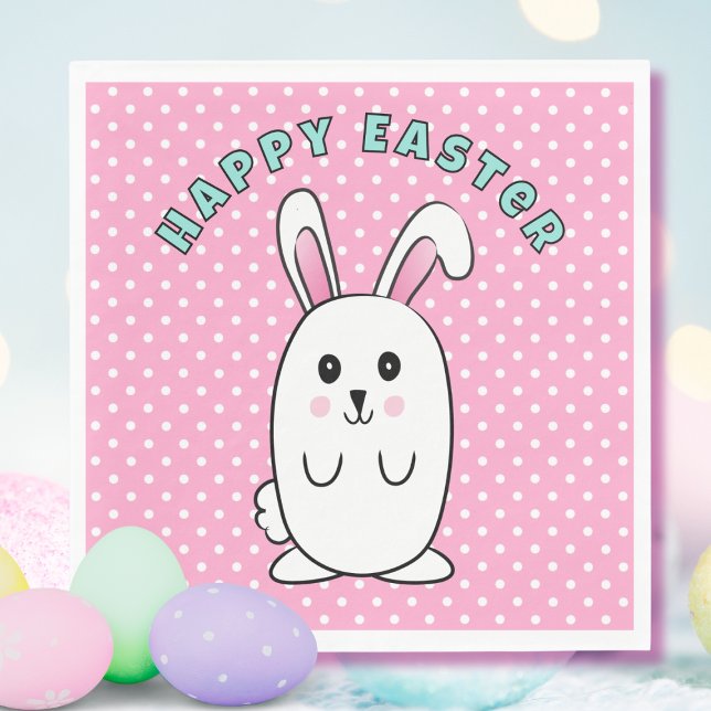 Servilleta De Papel Funny Easter Bunny Personalizado Pink White Blue C (Subido por el creador)
