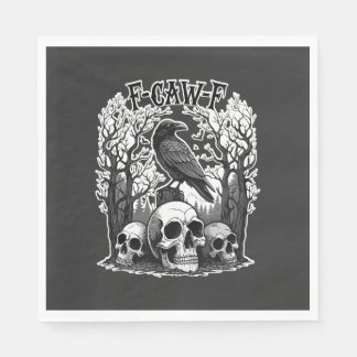 Servilleta De Papel Funny F Caw F Raven Halloween