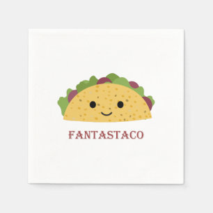 Servilleta De Papel Funny Fantastaco Taco Pun Cute Kawaii Taco