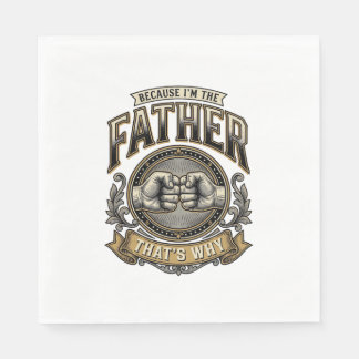 Servilleta De Papel Funny Father Fist Bump Vintage Engraving Shirt Des