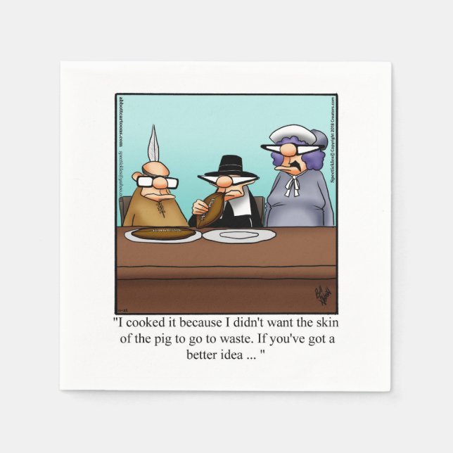 Servilleta De Papel Funny Fiesta de Acción de Gracias Napkins (Anverso)