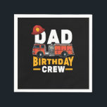 Servilleta De Papel Funny Firefighter Firetruck Dad Birthday Crew<br><div class="desc">Do you need a kids birthday fire truck outfit to wear for your child's birthday? Be a part of the dad's birthday crew. Party in style wearing these dad birthday crew firetruck boys birthday gift.</div>