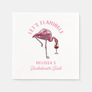 Servilleta De Papel Funny Flamingo Bachelorette Weekend papel Fiesta