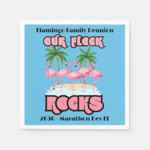 Servilleta De Papel Funny Flamingo Our Flock Rocks