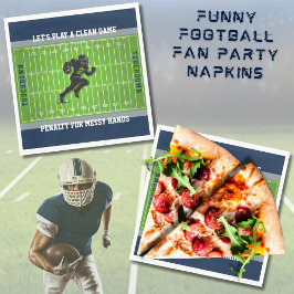 Servilleta De Papel Funny Football Field Penalty Game Day Napkins