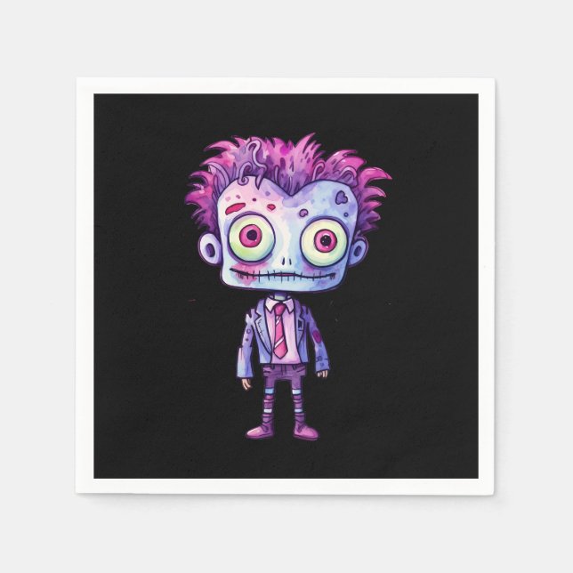 Servilleta De Papel Funny Frankenstein Monster Halloween Fun (Anverso)