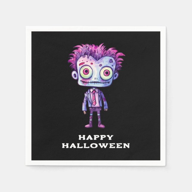 Servilleta De Papel Funny Frankenstein Monster Halloween Fun (Anverso)