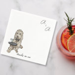 Servilleta De Papel Funny Golden Doodle Cocktail<br><div class="desc">Traiga un toque de humor a sus reuniones con estas "divertidas Nápoles de cóctel Golden Doodle", que incluyen un adorable Doodle dorado que balancea una bandeja de servir con una bebida. Este ilustracion, muy lúdico, capta el encanto del Golden Doodle en un papel de camarero, con un pequeño cóctel en...</div>