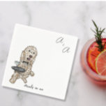 Servilleta De Papel Funny Golden Doodle Cocktail<br><div class="desc">Traiga un toque de humor a sus reuniones con estas "divertidas Nápoles de cóctel Golden Doodle", que incluyen un adorable Doodle dorado que balancea una bandeja de servir con una bebida. Este ilustracion, muy lúdico, capta el encanto del Golden Doodle en un papel de camarero, con un pequeño cóctel en...</div>