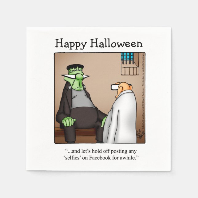 Servilleta De Papel Funny Halloween Cocktail Napkins (Anverso)