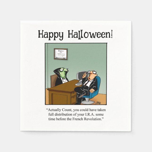 Servilleta De Papel Funny Halloween Fiesta Napkins (Anverso)