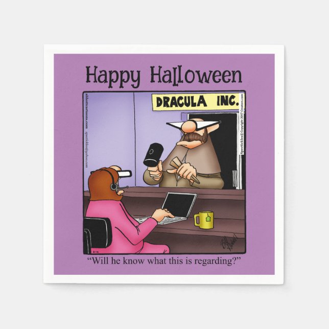 Servilleta De Papel Funny Halloween Fiesta Napkins (Anverso)
