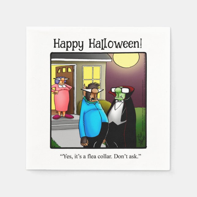 Servilleta De Papel Funny Halloween Fiesta Napkins (Anverso)