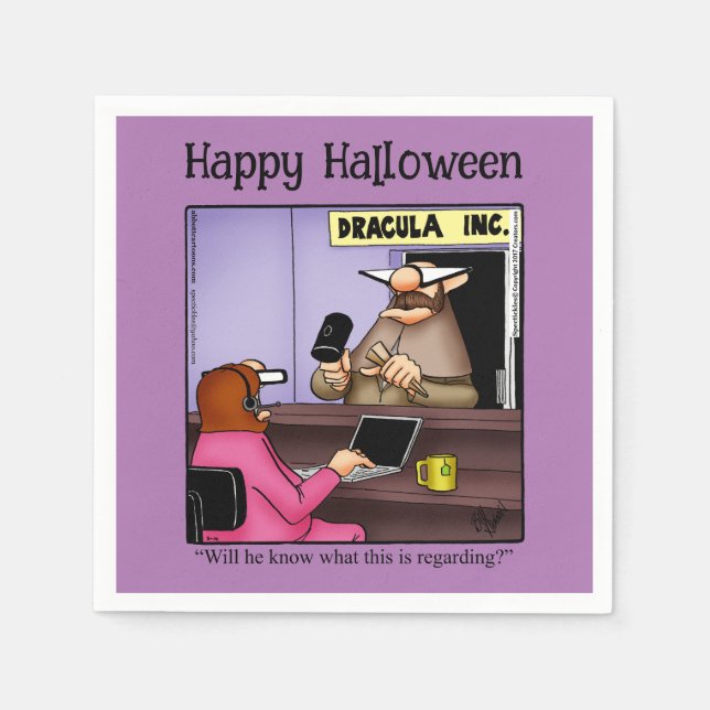 Servilleta De Papel Funny Halloween Fiesta Napkins (Anverso)