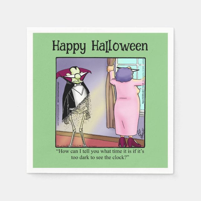 Servilleta De Papel Funny Halloween Fiesta Napkins (Anverso)