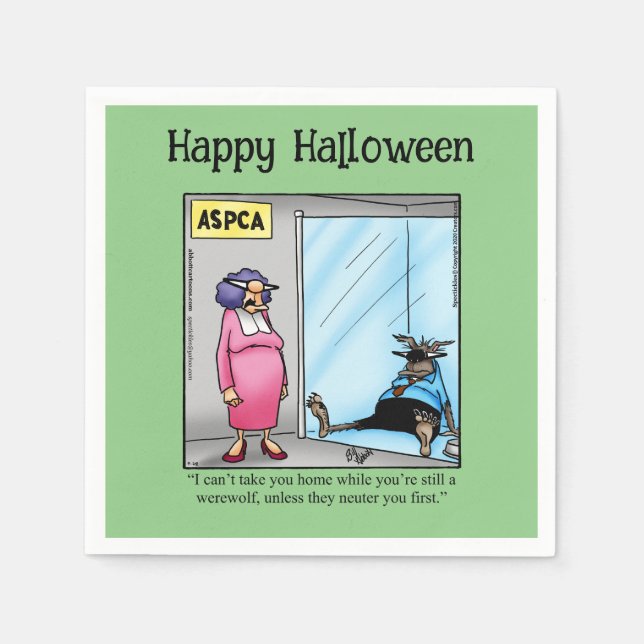 Servilleta De Papel Funny Halloween Fiesta Napkins (Anverso)