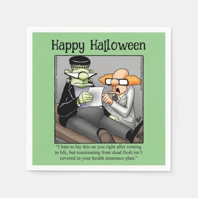 Servilleta De Papel Funny Halloween Fiesta Napkins (Anverso)
