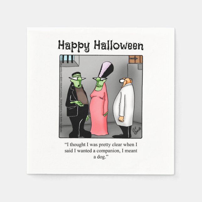 Servilleta De Papel Funny Halloween Humor Fiesta Napkins (Anverso)