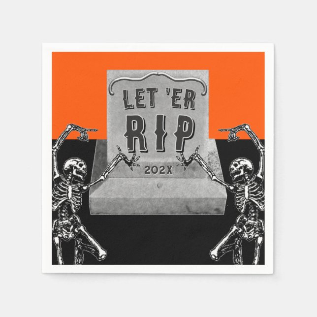 Servilleta De Papel Funny Halloween Party (Anverso)