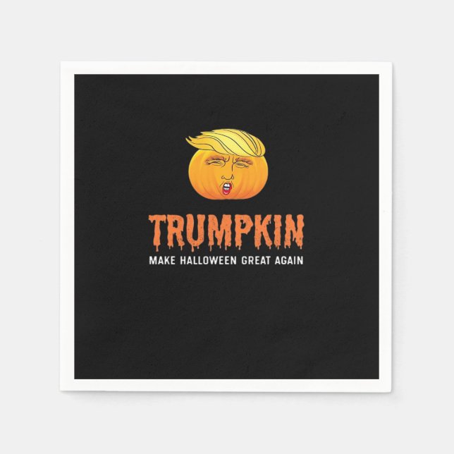 Servilleta De Papel Funny Halloween Trumpkin (Anverso)