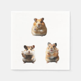 Servilleta De Papel Funny Hamster Meme Peace Sign