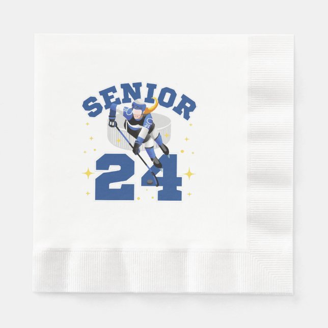 Servilleta De Papel Funny Ice Hockey Senior 2024 (Anverso)
