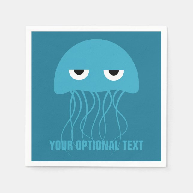 Servilleta De Papel Funny Jellyfish personalizado pañales de papel (Anverso)
