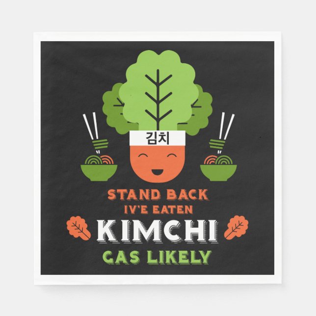 Servilleta De Papel Funny Kimchi Eater (Anverso)