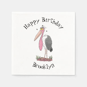 Servilleta De Papel Funny marabou stork personalizado