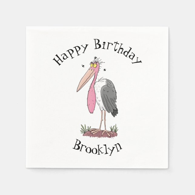 Servilleta De Papel Funny marabou stork personalizado (Anverso)