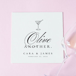 Servilleta De Papel Funny Martini Olive Otro Cóctel Boda