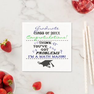 Servilleta De Papel Funny Math Mayor Graduación Personalizado Papel