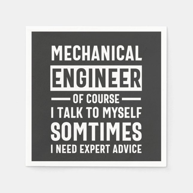 Servilleta De Papel Funny Mechanical  Engineer Gift (Anverso)