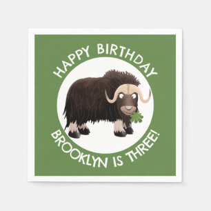 Servilleta De Papel Funny musk ox personalizado personalizado de cumpl