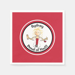 Servilleta De Papel Funny Napkins Personalizado de Enfermeras Graduada