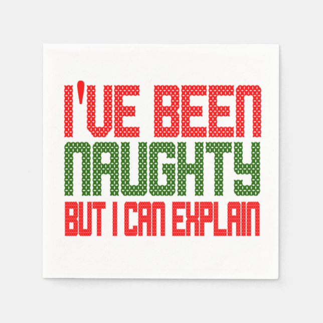 Servilleta De Papel Funny Navidades Napkins He sido travieso (Anverso)