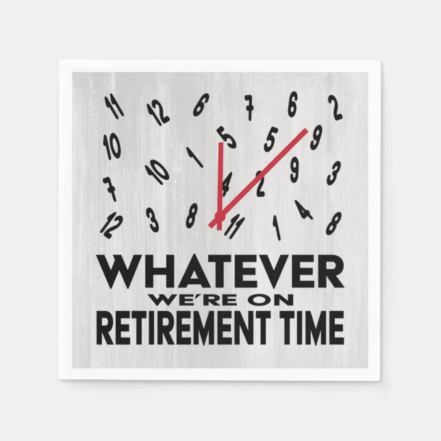 Servilleta De Papel Funny Novedad Retirement Fiesta (Anverso)