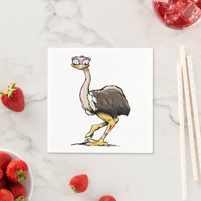 Servilleta De Papel Funny Ostrich Paper Napkins (Subido por el creador)