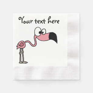 Servilleta De Papel Funny Personalizado de pájaro Flamingo Rosa